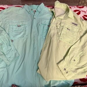 Columbia Mint and Light Green Outdoor Shirts Bundle!